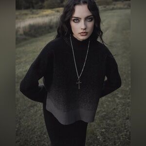 Disturbia Nightjar Ombre Knit  Mock Turtleneck  Sweater Size S
